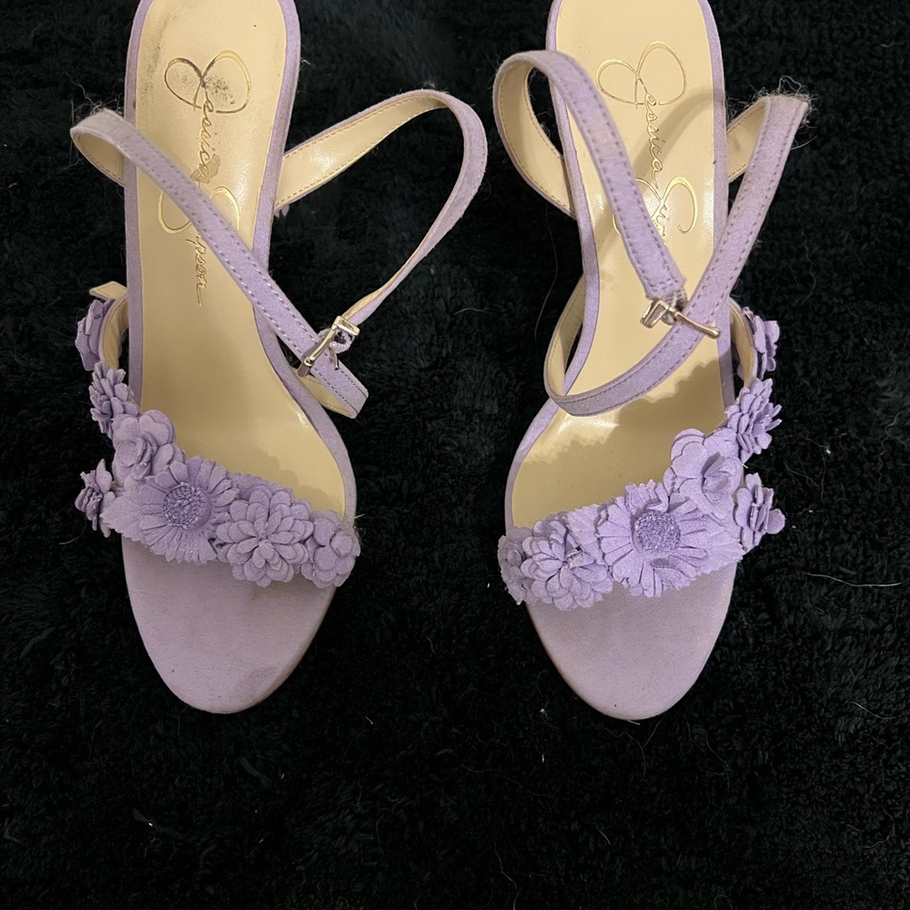 Jessica Simpson Purple Ruffled Sandals